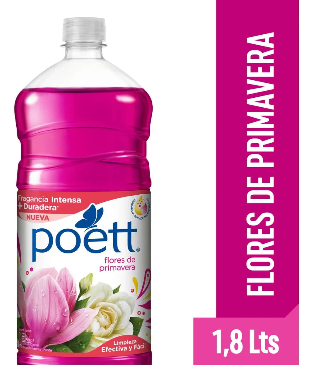 Poett Desinfectante Flores De Primavera 1.8l Limpiador Piso
