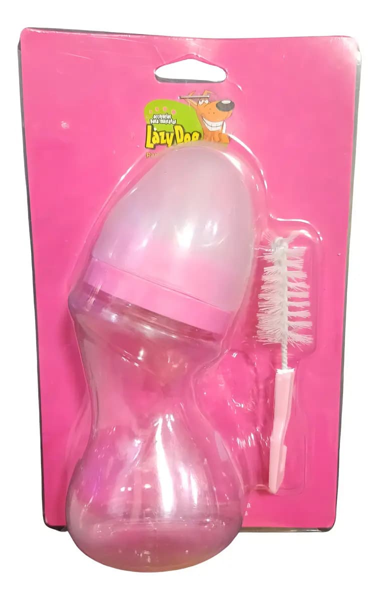 Mamadera Lazy Dog 180ml para Cachorros Gatos Hurones Transparent