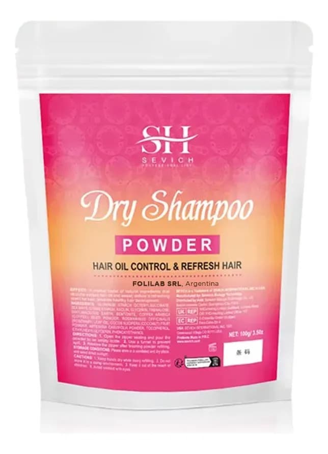 Shampoo SH SEVICH PROFESSIONAL LINE Shampoo en seco RECARGA - Dry Shampoo Powder Sevich Recarga Shampoo en seco de fragancia limpia y fresca en refil de 100g por 1 unidad