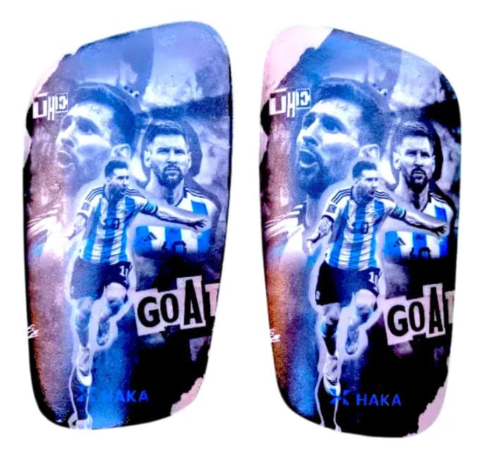 Canilleras Messi The Goat Medium Negro
