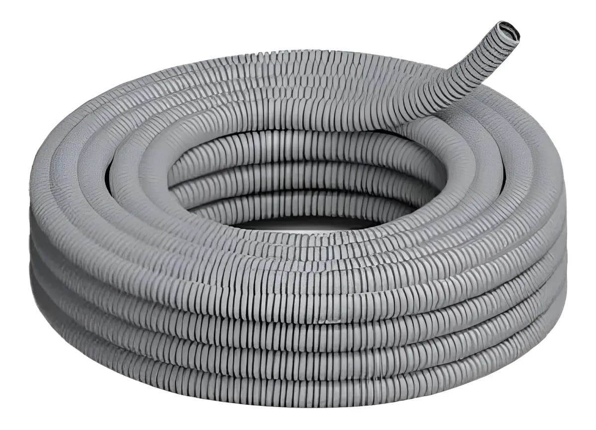 Caño PVC Corrugado Pesado 20mm 25m Gris Oscuro Sistelectric