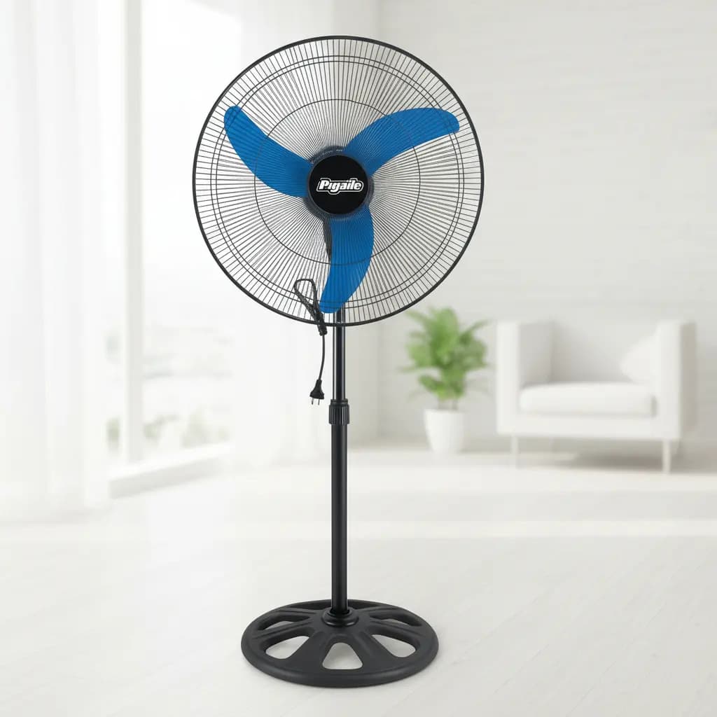 Ventilador Pie 20 Pigalle 100w 1,70m 3 V 50.8 Cm 50hz Negro Gris Metalicas 3
