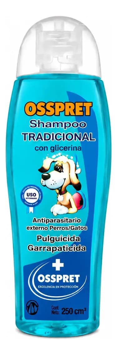 Shampoo Antipulgas Perro Osspret Perfumado 250ml Glicerina