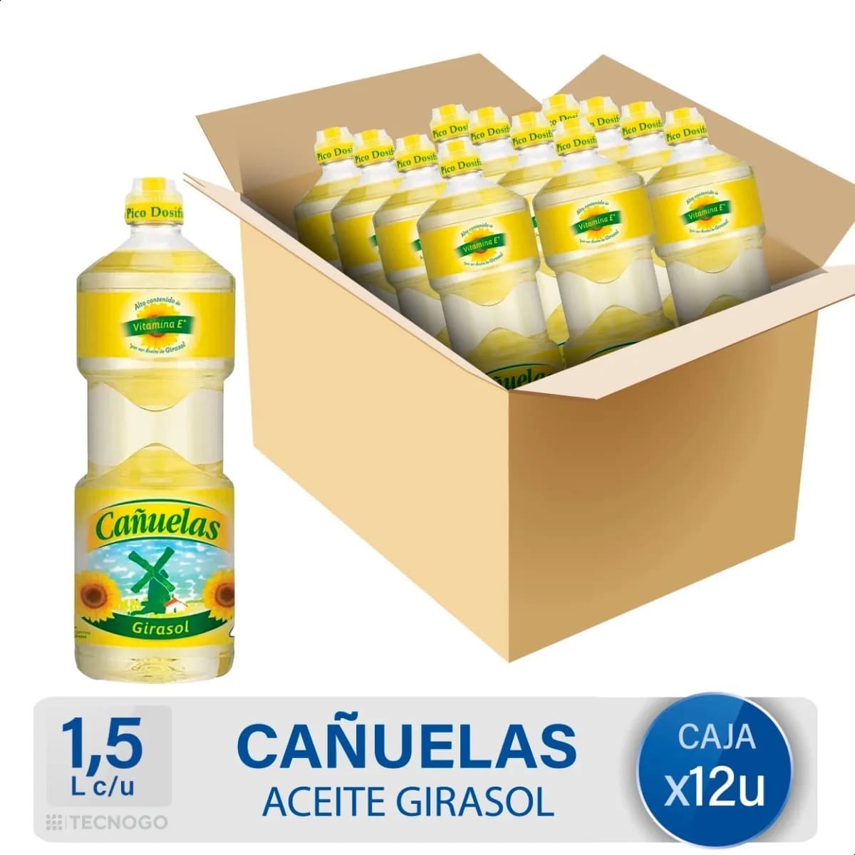Caja Aceite Girasol Molinos Cañuelas Vitamina E