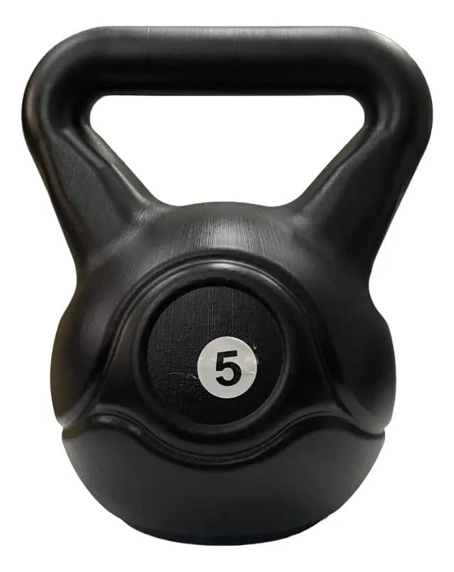 Pesa Rusa 5 Kg Pvc Mancuerna Kettlebell Pesa Rusa Funcional Color Negro