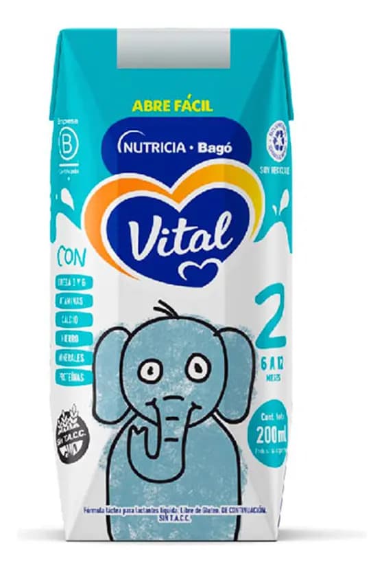 Leche Formula Líquida Vital 2 En Brick 24 Unidades
