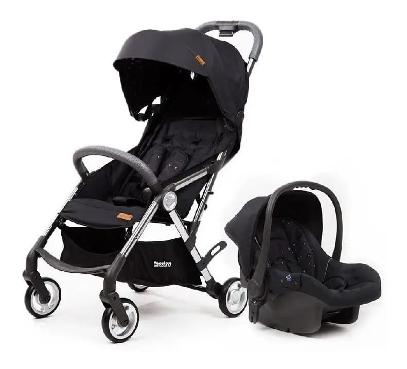 Cochecito Bebe Cici Negro Carestino Huevito Accesorios