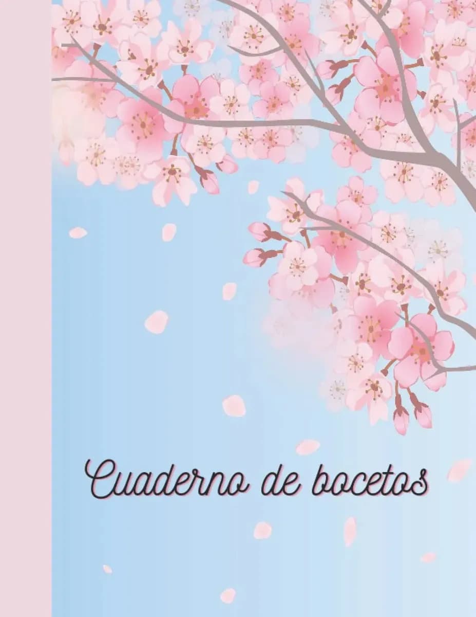 Cuaderno De Bocetos: Cuaderno Con Flores Rosas Grande, 8,5x1