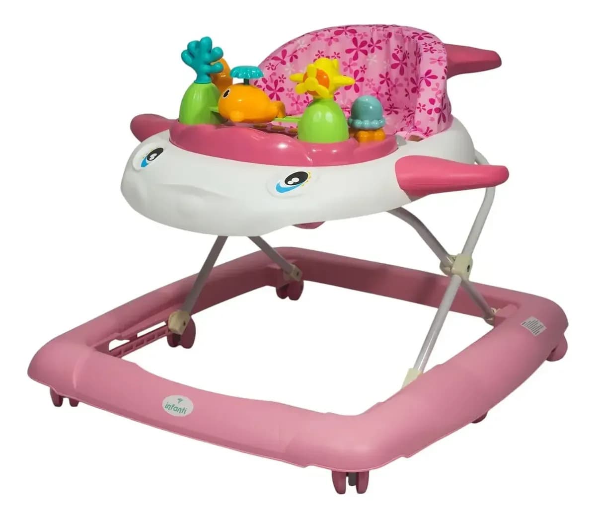 Andador Bebe Musical Infanti Ballena Luminosa Pink