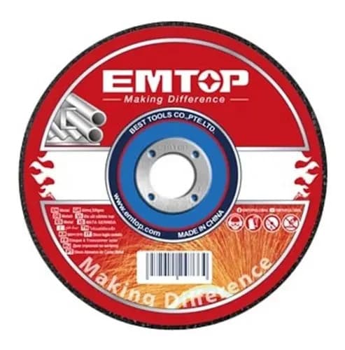 Set Discos Corte Metal Amoladora 115mm Emtop Pack 10 Óxido Aluminio