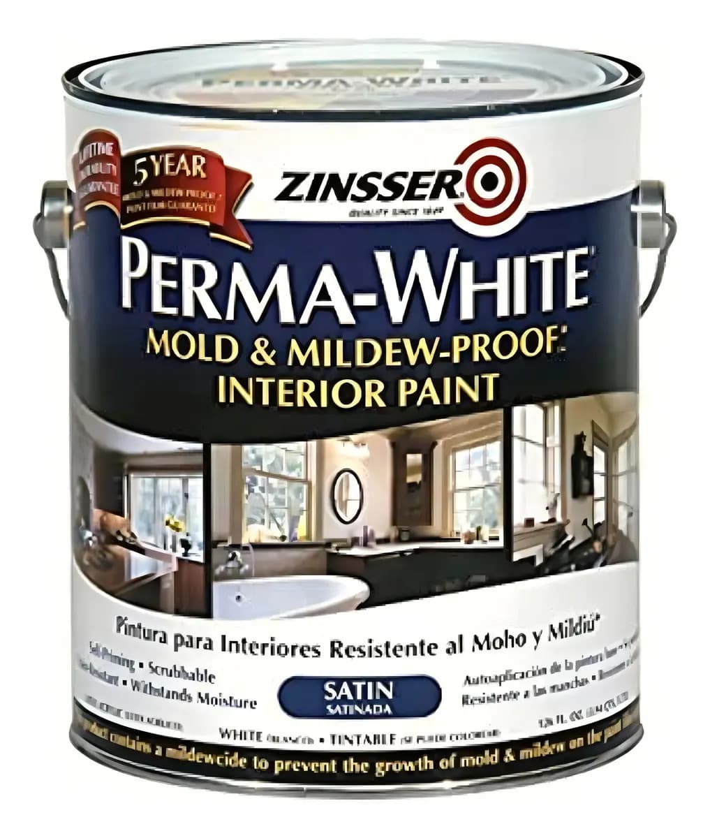 Pintura Interior Rust-Oleum Perma-White Blanco Antimoho Industrial