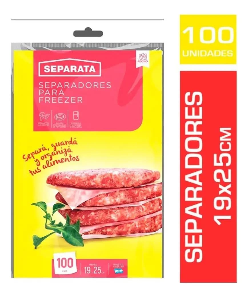 Pack X100 Separadores Para Freezer Organiza Alimentos Separata
