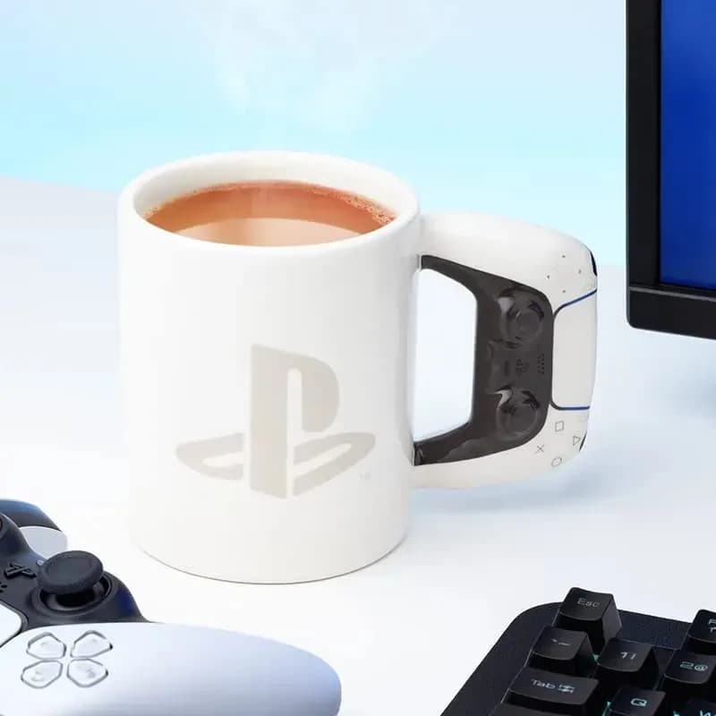 Taza Control Playstation 5 - 1 Cilíndrica Paladone 330ml Blanco Control Playstation 5
